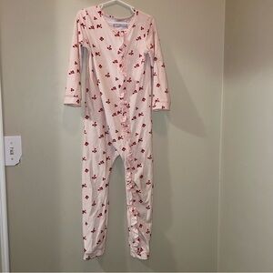 Sweethoney Ruffle Floral One Piece Pajamas